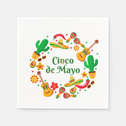 Cinco De Mayo Napkins Serviette (Vorderseite)