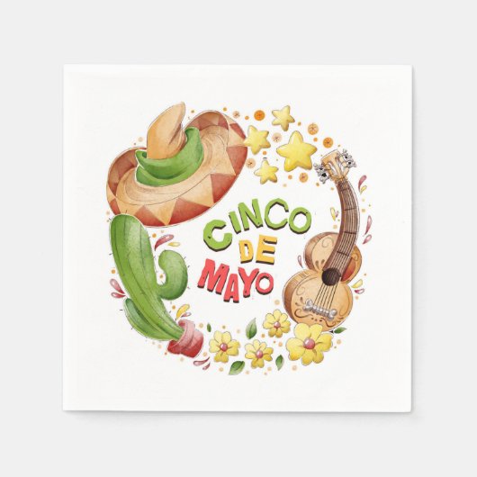 Cinco De Mayo Napkins Serviette (Vorderseite)