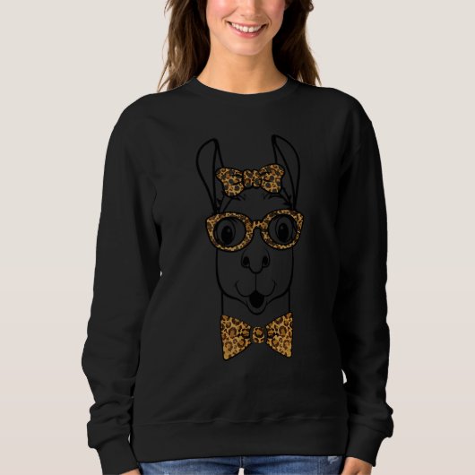 Cinco De Mayo Niedlich Llama Sonnenbrille Gefärbte Sweatshirt (Vorderseite)