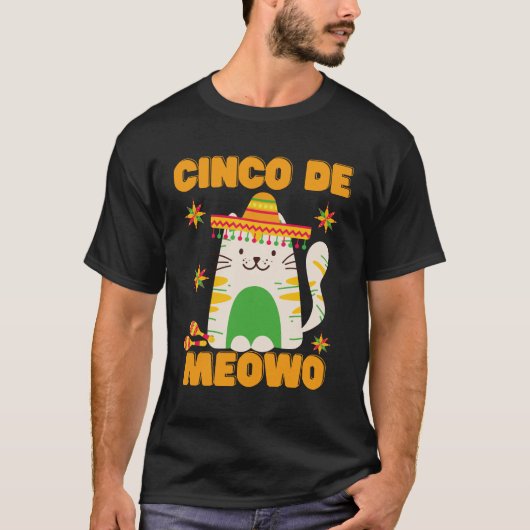 Cinco De Mayo - Niedliche Katze T-Shirt (Vorderseite)