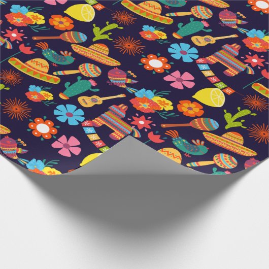 Cinco De Mayo niedliches Muster Geschenkpapier (Ecke)