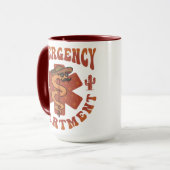 Cinco de Mayo Notfallabteilung-Feier-Krankenschwes Tasse (Vorderseite Links)