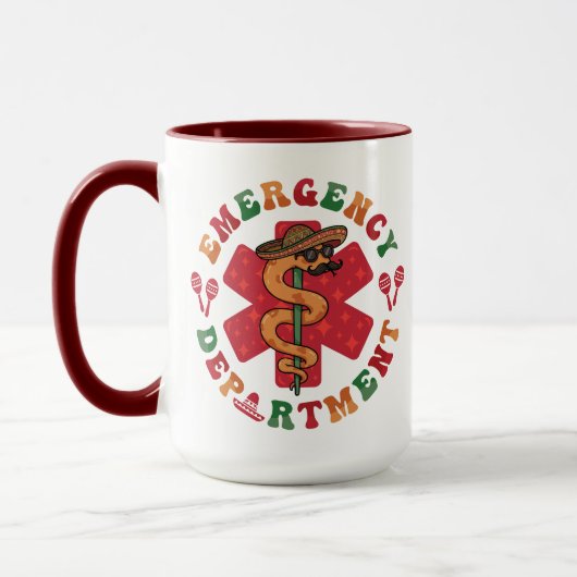 Cinco de Mayo Notfallabteilung Fiesta Krankenschwe Tasse (Links)