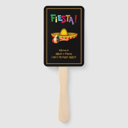 Cinco de Mayo oder mexikanische Fiesta Fächer (Rückseite)