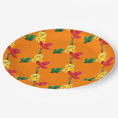 Cinco De Mayo Orange Pappteller (Schrägansicht)