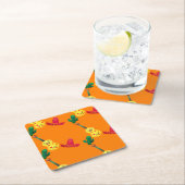 Cinco De Mayo Orange Rechteckiger Pappuntersetzer (Vor Ort)