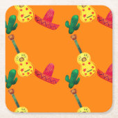 Cinco De Mayo Orange Rechteckiger Pappuntersetzer (Vorderseite)