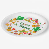 Cinco De Mayo Papierplatte Pappteller (Schrägansicht)
