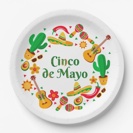 Cinco De Mayo Papierplatte Pappteller (Vorderseite)