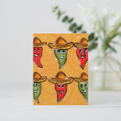 Cinco de Mayo Paprika Postkarte (Stehend Vorderseite)