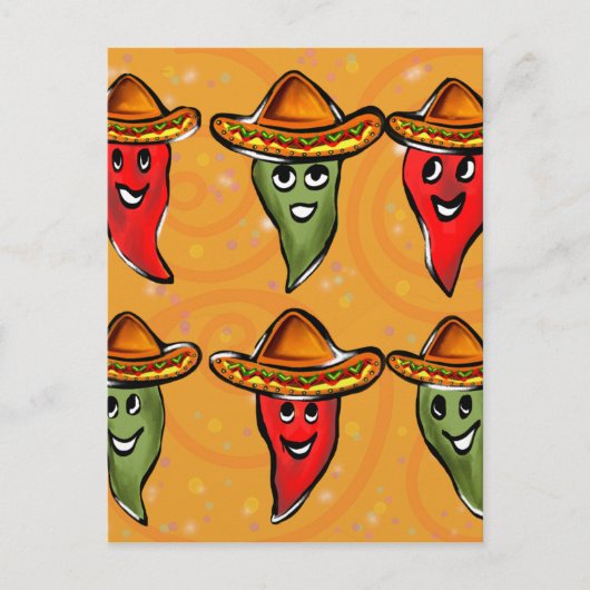 Cinco de Mayo Paprika Postkarte (Vorderseite)