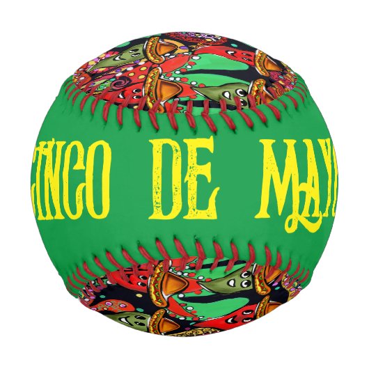 Cinco de Mayo Paprikaschoten Baseball (Rückseite)