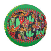 Cinco de Mayo Paprikaschoten Baseball (Vorderseite Links)