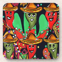 Cinco de Mayo Paprikaschoten Getränkeuntersetzer