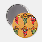 Cinco de Mayo Paprikaschoten Magnet (Vorderseite/Rückseite)