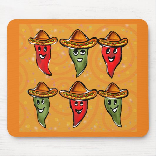 Cinco de Mayo Paprikaschoten Mousepad (Vorne)