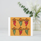 Cinco de Mayo Paprikaschoten Postkarte (Stehend Vorderseite)