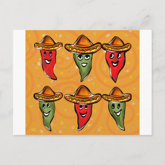 Cinco de Mayo Paprikaschoten Postkarte (Vorderseite)