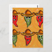 Cinco de Mayo Paprikaschoten Postkarte (Vorne/Hinten)