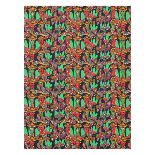 Cinco de Mayo Paprikaschoten Tischdecke (Vorderseite)