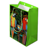 CINCO DE MAYO PARROTS MITTLERE GESCHENKTÜTE (Rückseite Schrägansicht)