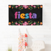 Cinco de Mayo Party Banner - Lebendige Blumenmuste (Insitu)