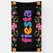 Cinco de Mayo Party Banner - Lebendige Blumenmuste (Vertikal)