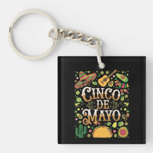 Cinco De Mayo-Party Cute Party-Elemente Schlüsselanhänger
