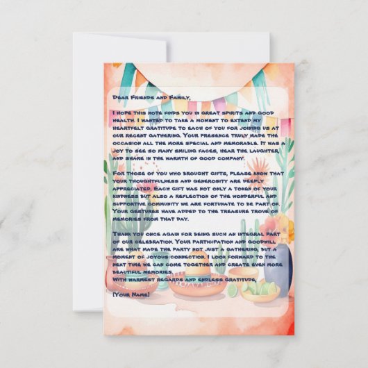 Cinco De Mayo Party Dankeskarte (Vorderseite)