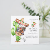 Cinco de Mayo Party Einladung (Stehend Vorderseite)