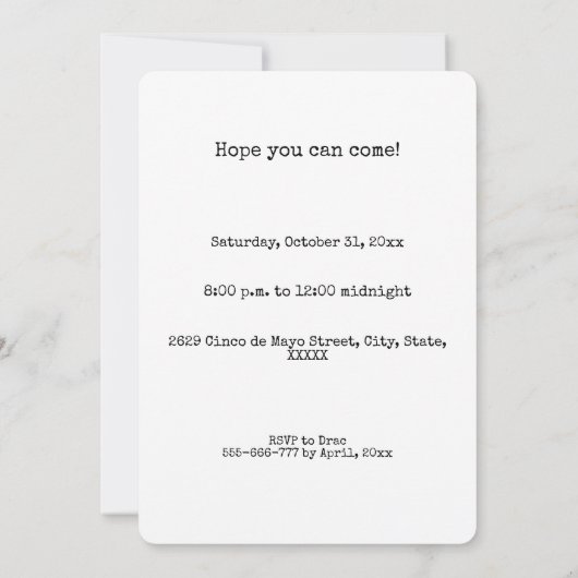 Cinco De Mayo Party Einladung Mexican Hat Globe (Rückseite)