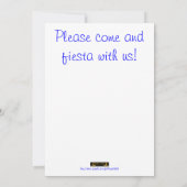 Cinco de Mayo Party Einladung mit Sombrero (Rückseite)