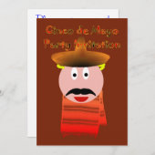 Cinco de Mayo Party Einladung mit Sombrero (Vorne/Hinten)