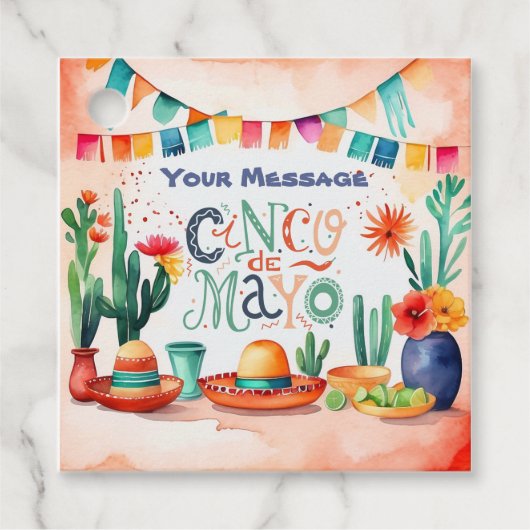 Cinco De Mayo Party Geschenkanhänger (Vorderseite)