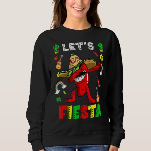 Cinco De Mayo Party Lasse Fiesta Mexican Dabbing C Sweatshirt (Vorderseite)