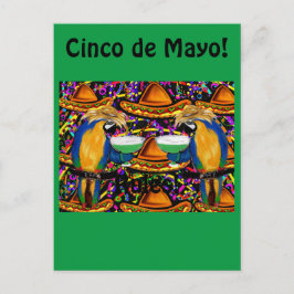 Cinco De Mayo Party Parrot Einladungspostkarte