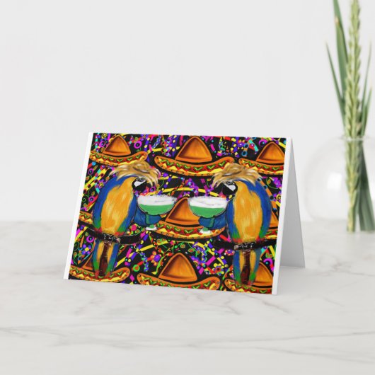 Cinco De Mayo  Party Parrot Karte (Vorderseite)