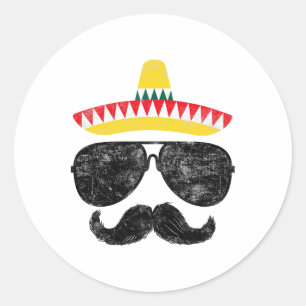 Cinco De Mayo Party Shirts Funny Cinco De Mayo Mus Runder Aufkleber