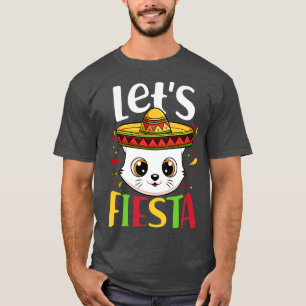 Cinco De Mayo Party Sombrero Hat Cat Lasse Fiesta  T-Shirt