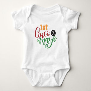 Cinco De Mayo Pattern Baby Strampler