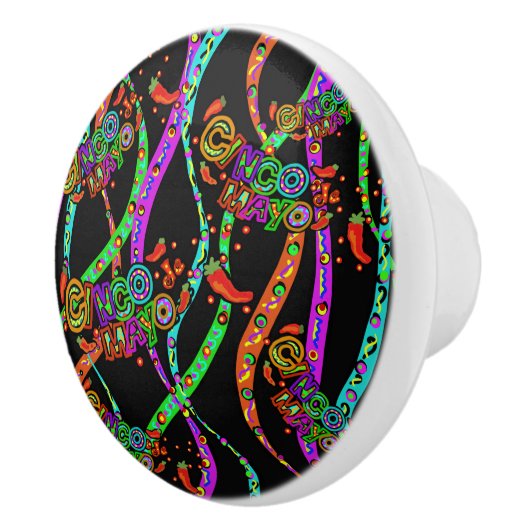 Cinco de Mayo Pattern Keramikknauf (Rechts)