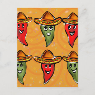 Cinco de Mayo Peppers Postkarte