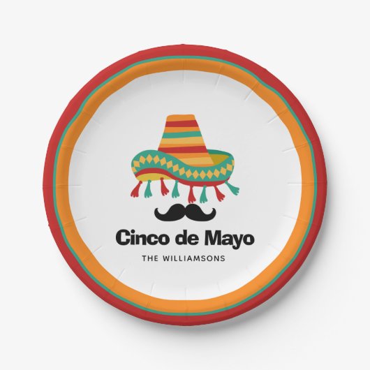 Cinco de Mayo Personalisiert Pappteller (Vorderseite)