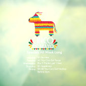 Cinco de Mayo Pinata Fensteraufkleber (Blatt 3)