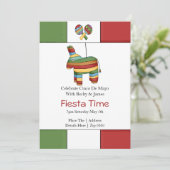 Cinco De Mayo Pinata Fiesta Party Einladung (Stehend Vorderseite)