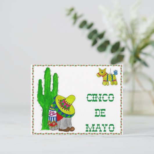 CINCO DE MAYO POSTKARTE (Stehend Vorderseite)
