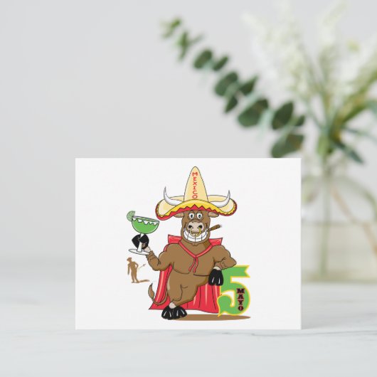 Cinco de Mayo Postkarte (Stehend Vorderseite)