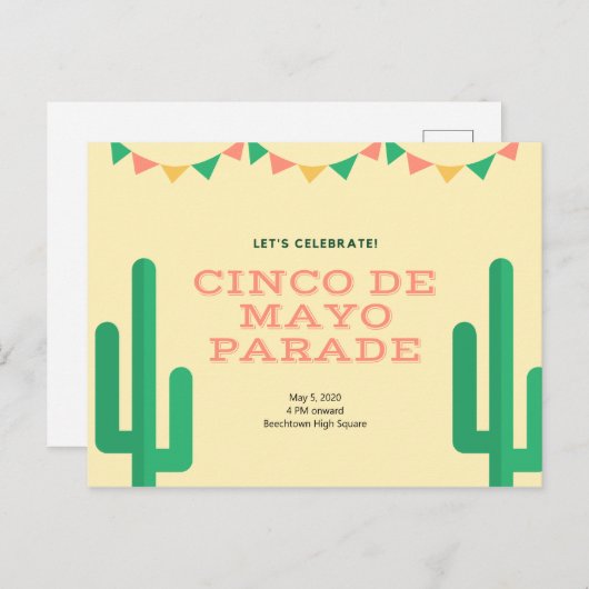 Cinco De Mayo Postkarte (Vorne/Hinten)