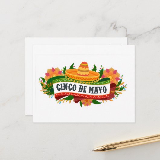 Cinco de Mayo! Postkarte (Vorderseite/Rückseite Beispiel)
