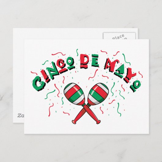 Cinco de Mayo Postkarte (Vorne/Hinten)